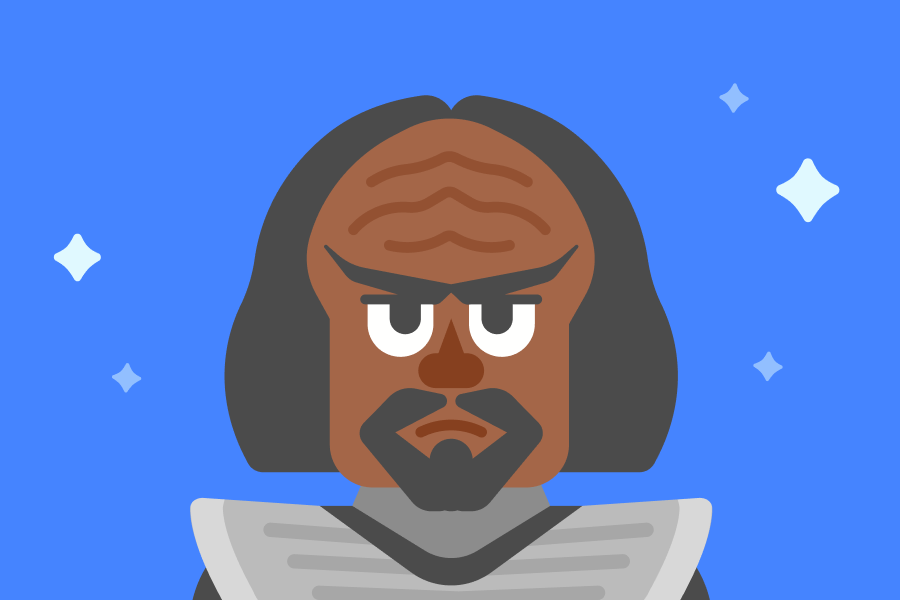 Illustration of a Klingon from Star Trek